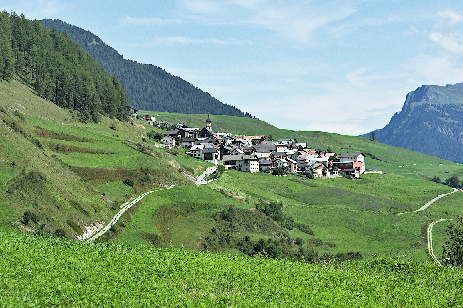 Ansicht Tschlin im Unterengadin