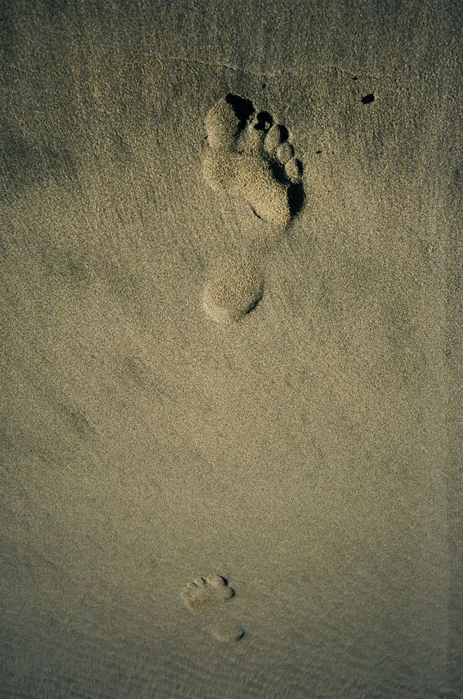 Ansichtssache - Spuren im Sand