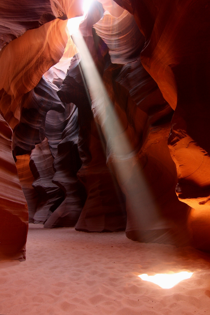 Antelope Canyon - erster Beam