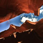 Antelope Canyon.  Fancy  Gap to the Sky.