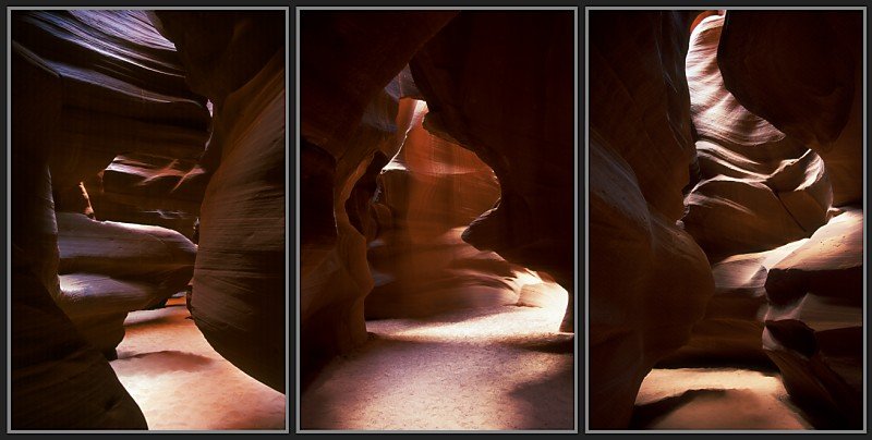 Antelope Canyon Triptychon