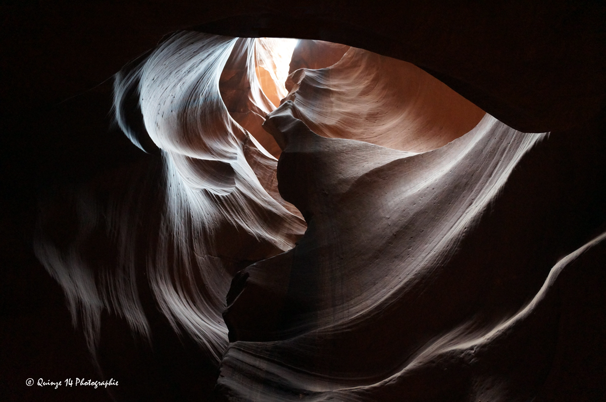 Antelope canyon,situé sur le territoire des indiens navajos au nord de l'Arizona.