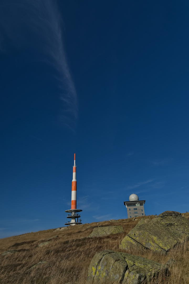 Antenne raucht. Brocken im Harz