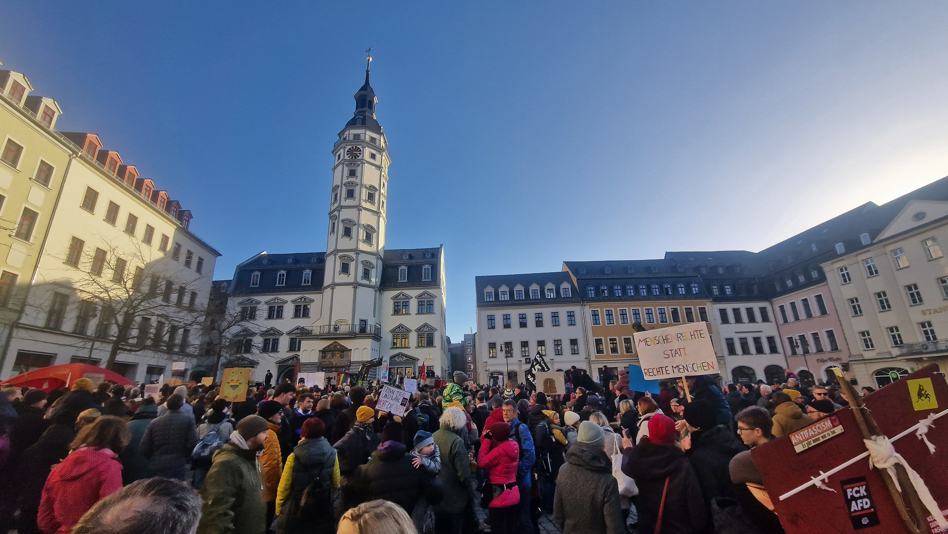 Anti-AFD Demo am 27.01.24 auf dem Marktplatz Gera 