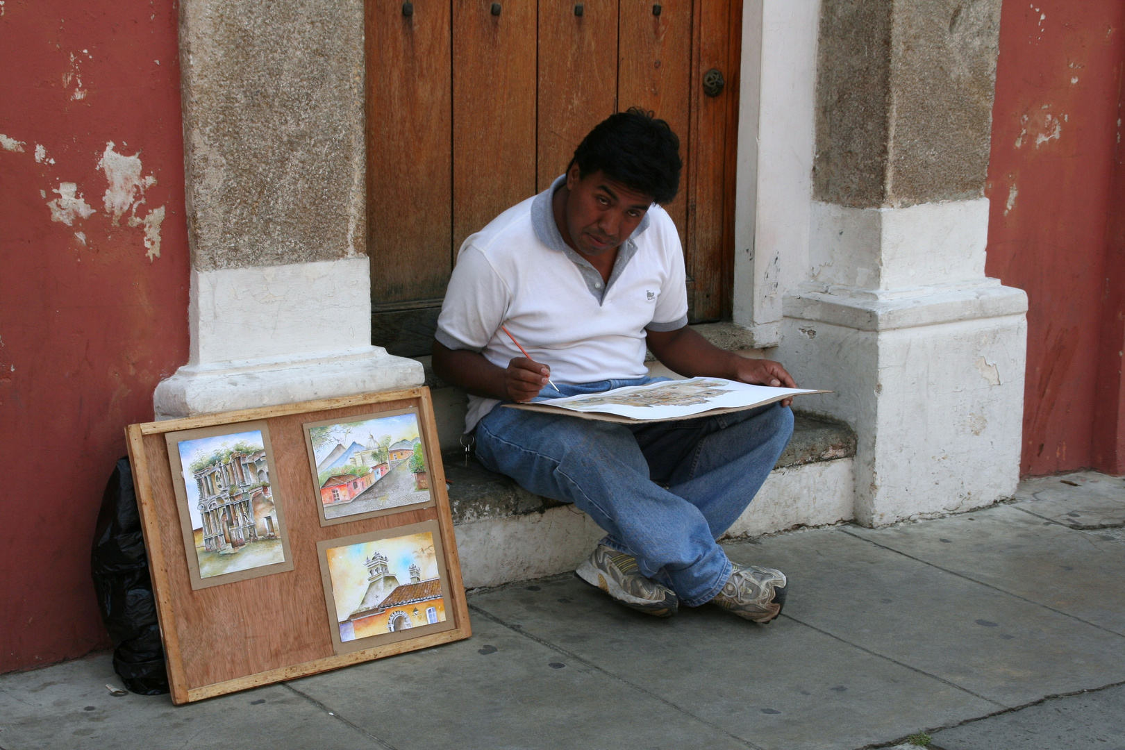 Antigua / Guatemala: Straßenkünstler