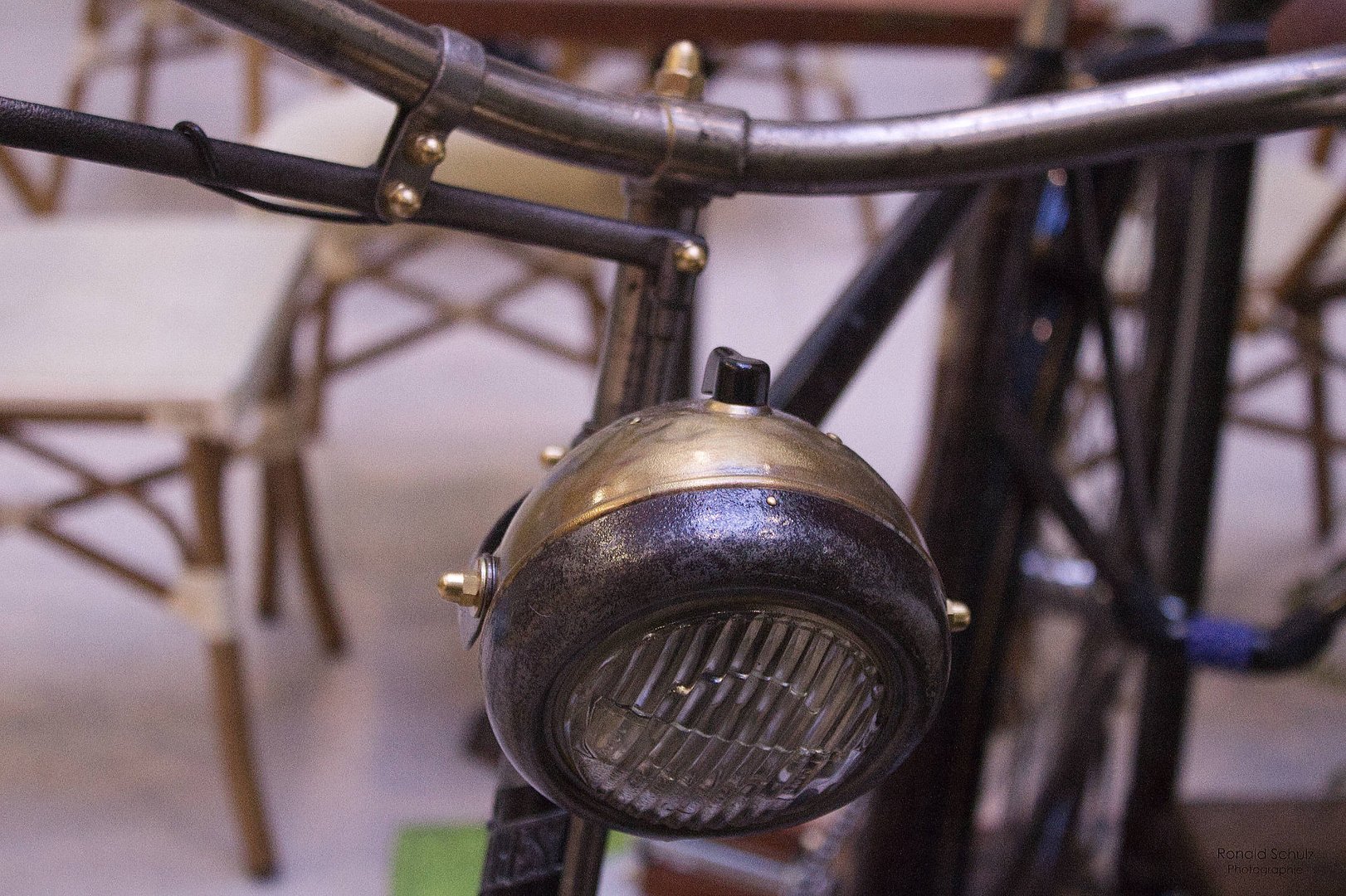 Antike Fahrradlampe