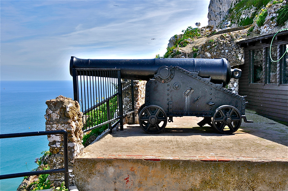 Antike Kanonen von Gibraltar