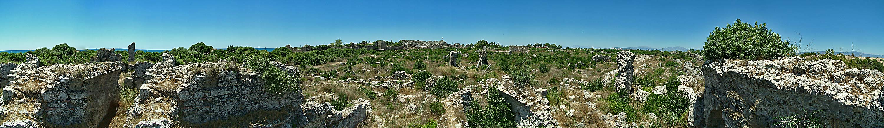 Antikes Side (Türkei) als Panorama