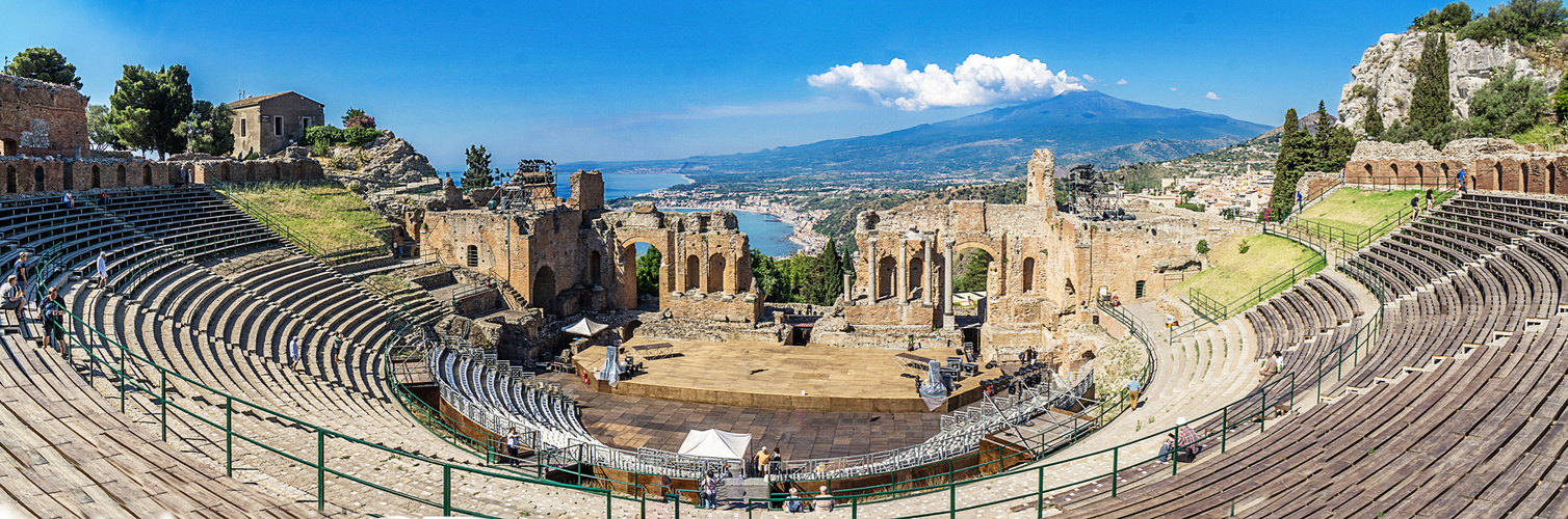 Antikes Theater in Taoromina Sizilien 2021