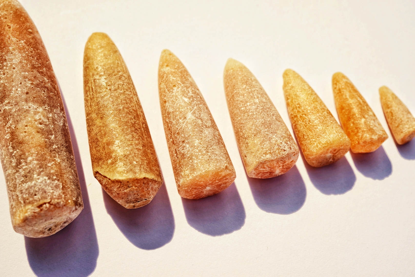 antique belemnite stones from baltic sea