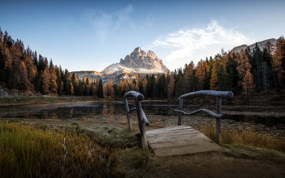 Antorno-See mit Tre Cime di Lavaredo