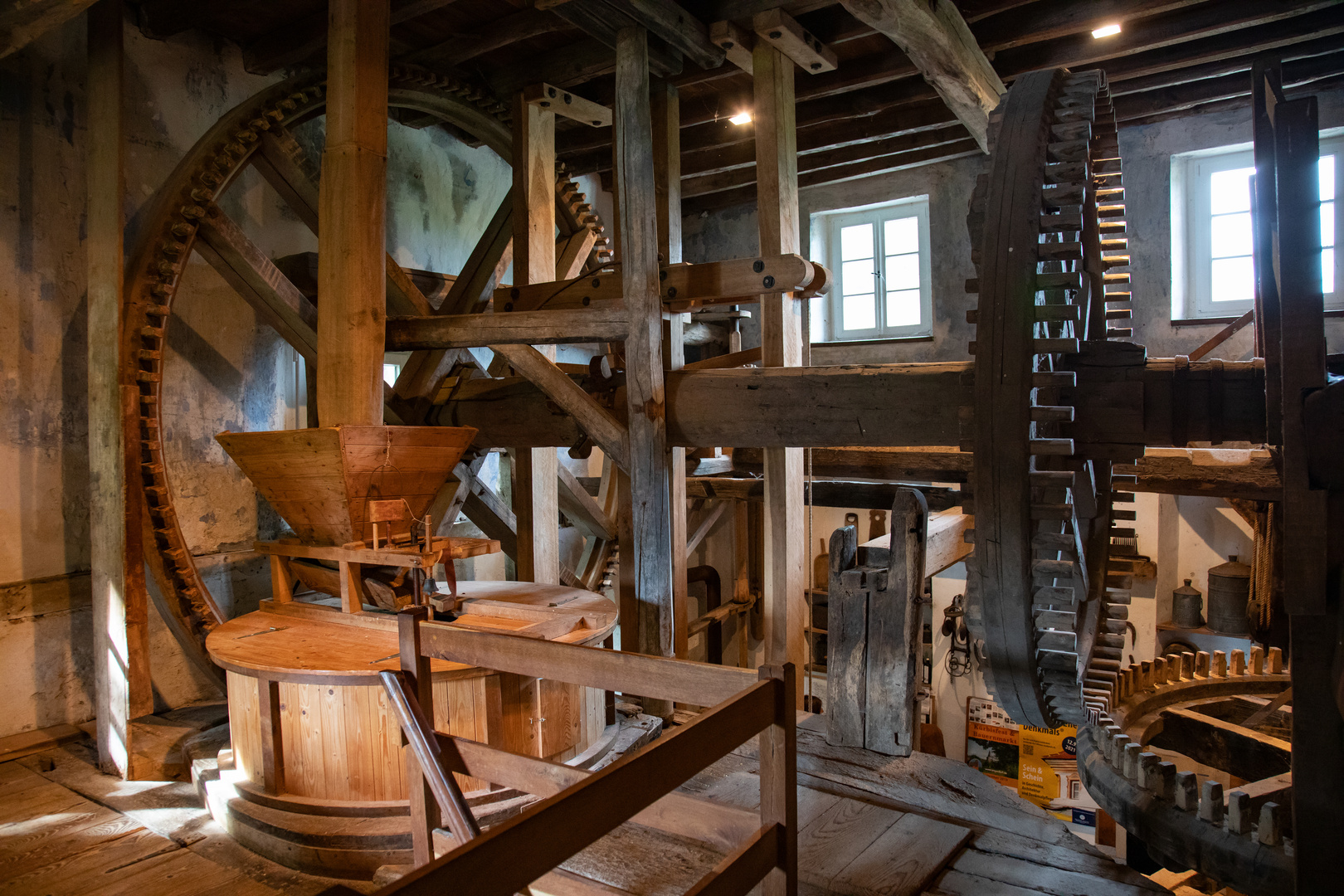 Antriebsräder der Leinsamenmühle