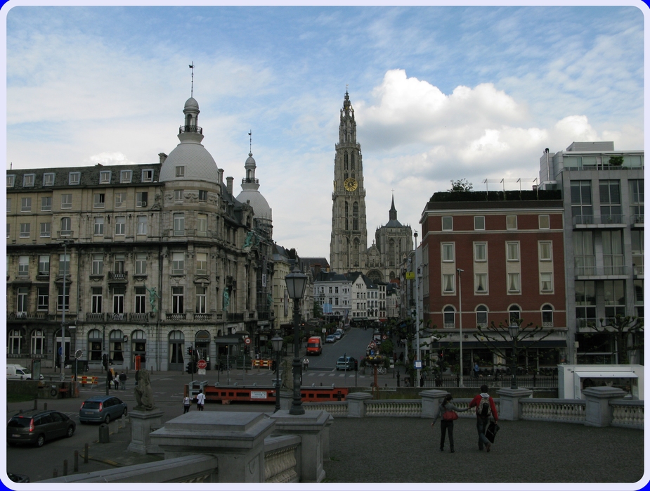 Antwerp: Along the Schelde/Scheldt, with a view on the Cathedral