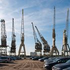 Antwerpen - Cranes at a Parking at van Meterenkaai - 02