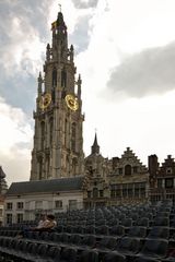 Antwerpen - Grote Markt with Cathedral of Our Lady - 11