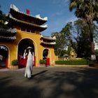 Ao Dai Maiden Le Van Duyet Grab Saigon Vietnam