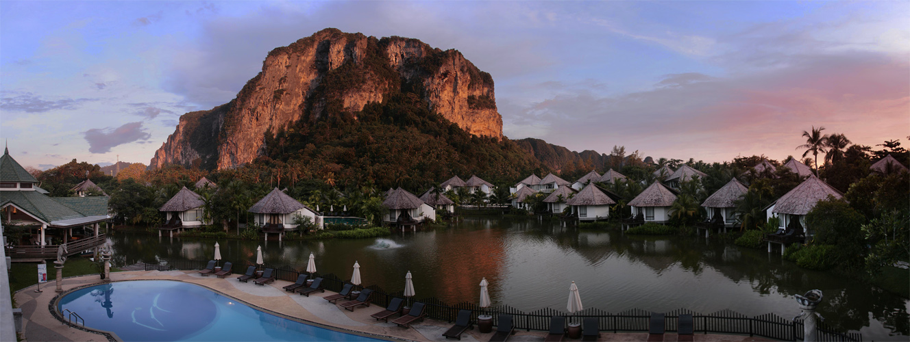 Aonang Der Blick auf unser Hotel