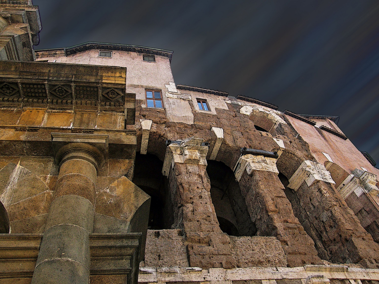 apartment on the ruins of ancient rome?