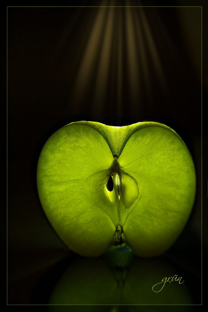 Apfel im Rampenlicht