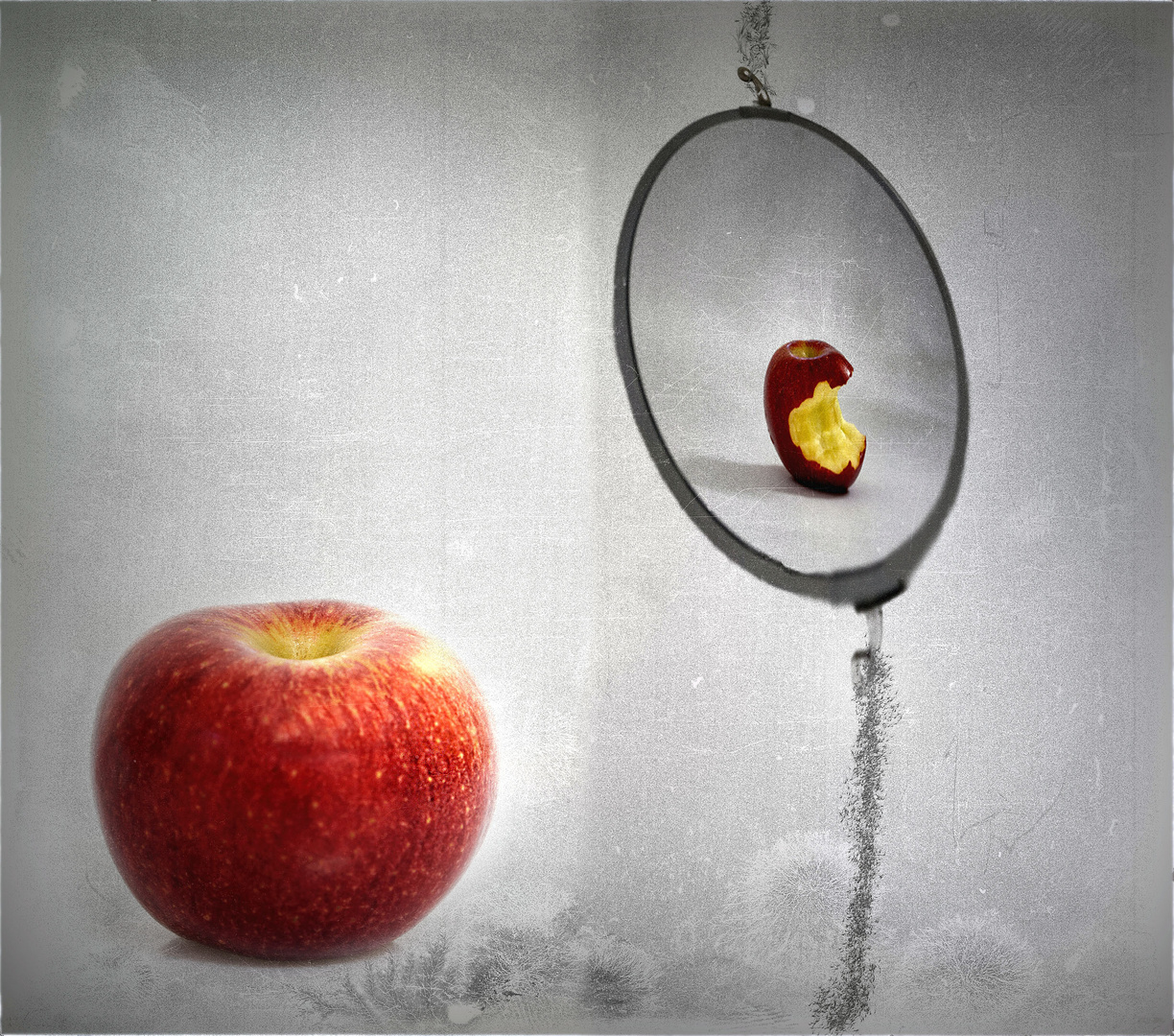 Apfel+Spiegel gedreht