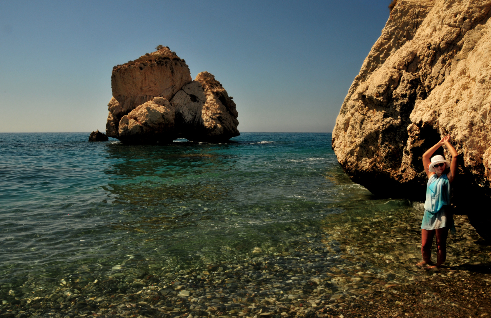 Aphrodites "Geburtsort" am Felsen Pétra tou Romiou