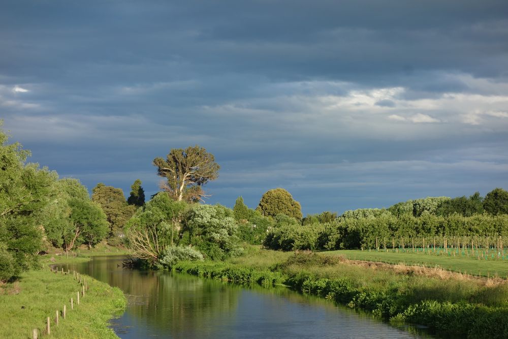 Apokalyptisches Licht am Fluss