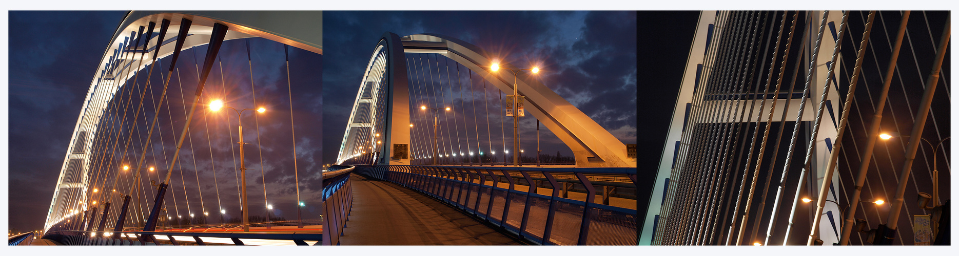 Apollo-Brücke in Bratislava bei Nacht