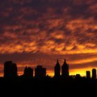 Appartmenthäuser am Central Park bei Sonnenuntergang