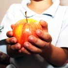 apple in hands