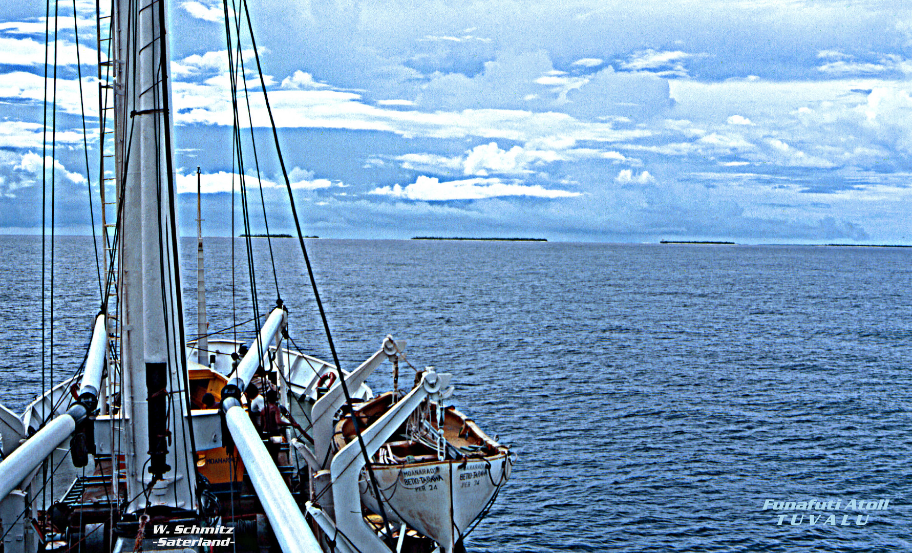 Approaching Funafuti Atoll, Tuvalu