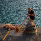 Après la pêche, sur le port de Sorrente.