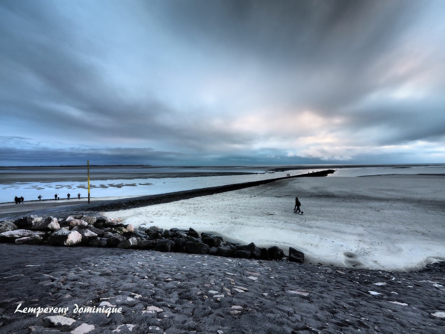 apres la tempête, baie de l authie, berck