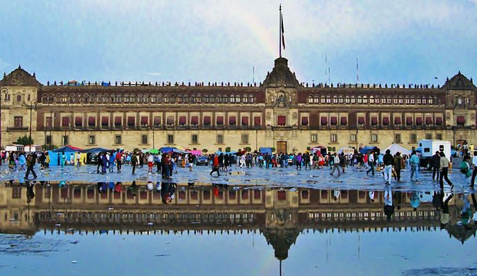 apres un violent orage à Mexico city