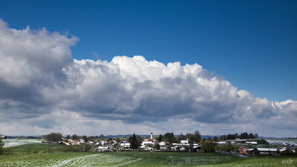 Aprilgewitter über Münsing