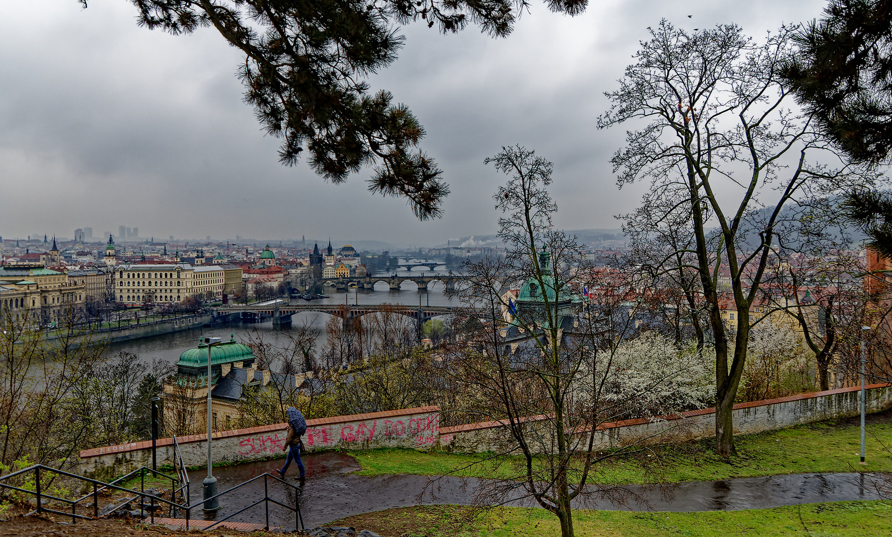 Aprilwetter in Prag (Regen)