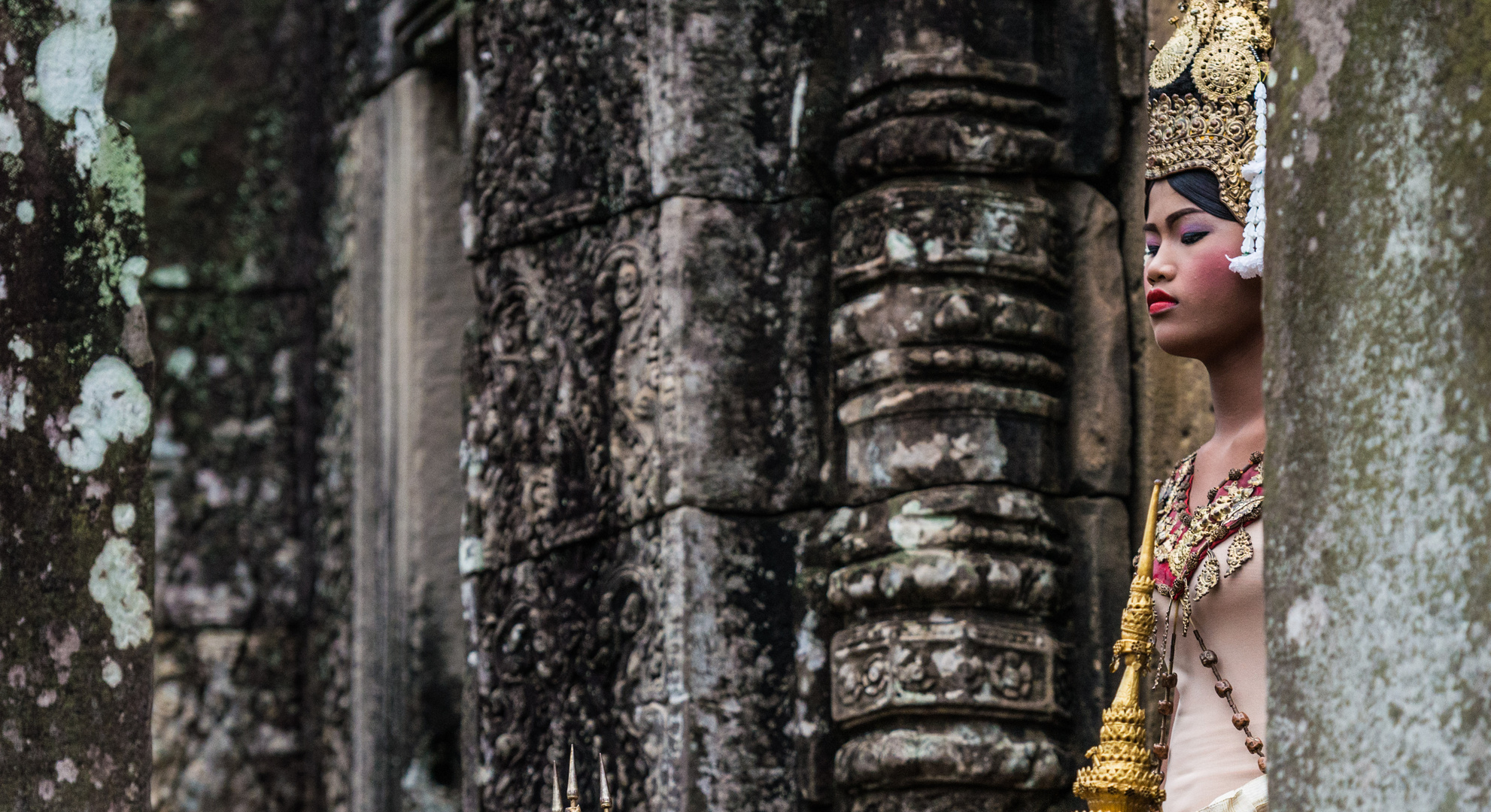 Apsara im Tempel von Bayon (Angkor)