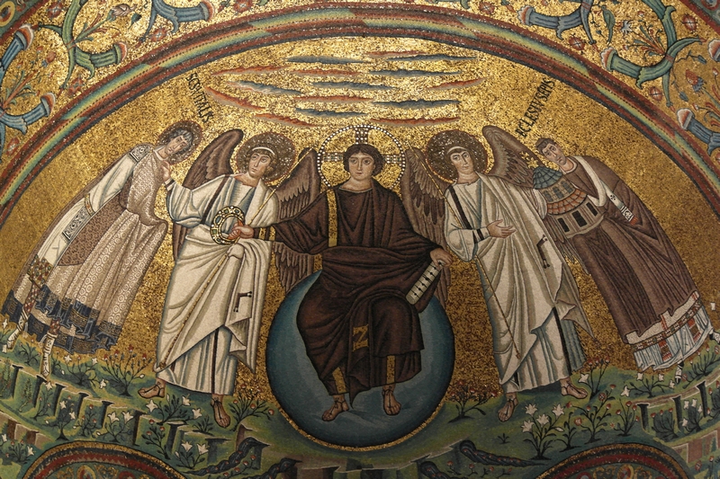 Apsismosaik in der Kirche San Vitale in Ravenna