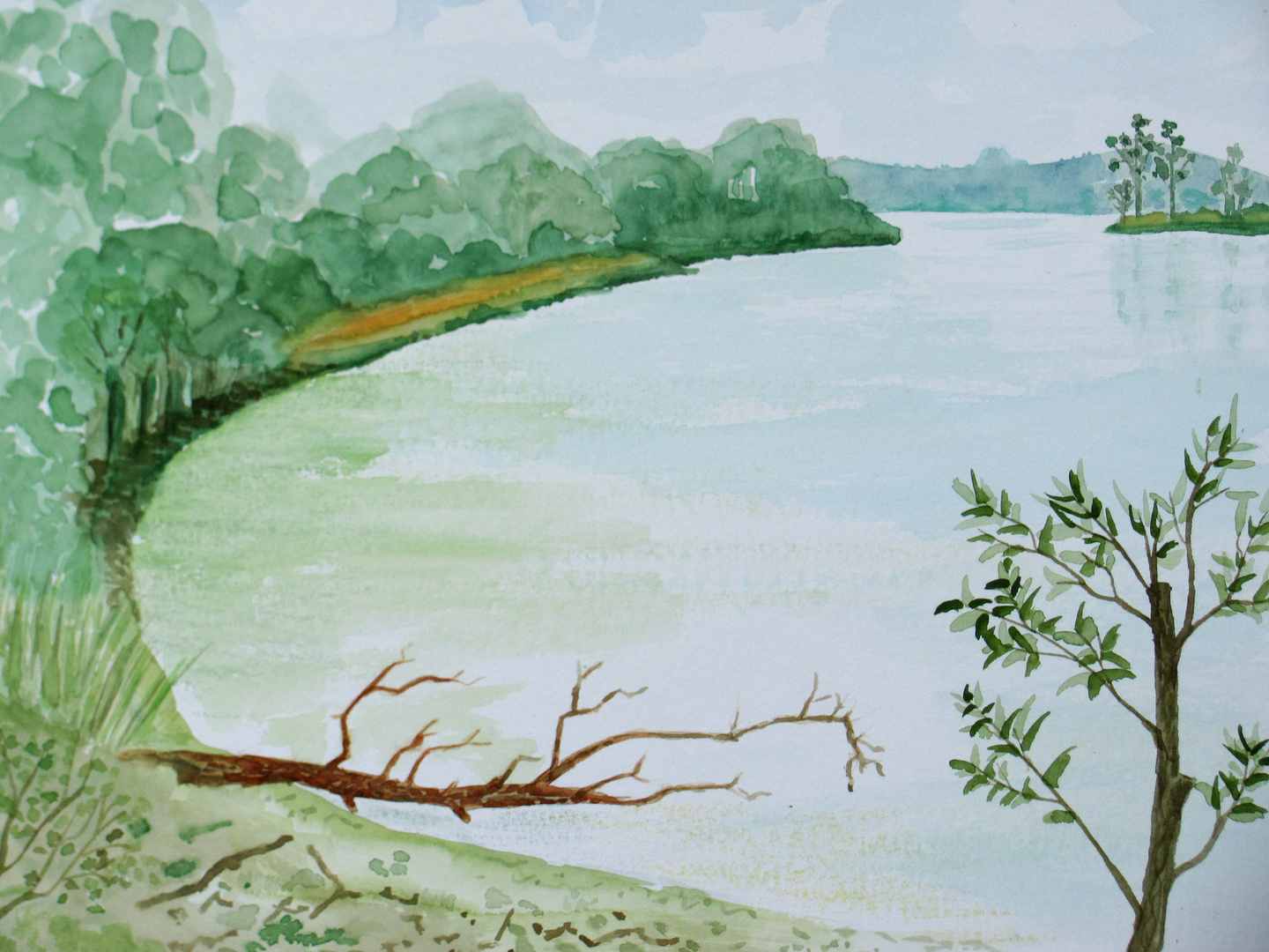 Aquarell am Seddiner See 3