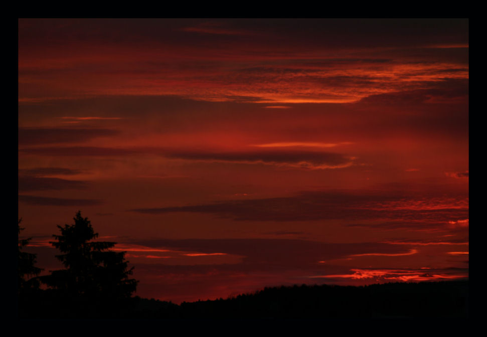 Aquarell in Rot