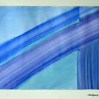 - Aquarell - Konstruktives nur in Blau - 1974 -