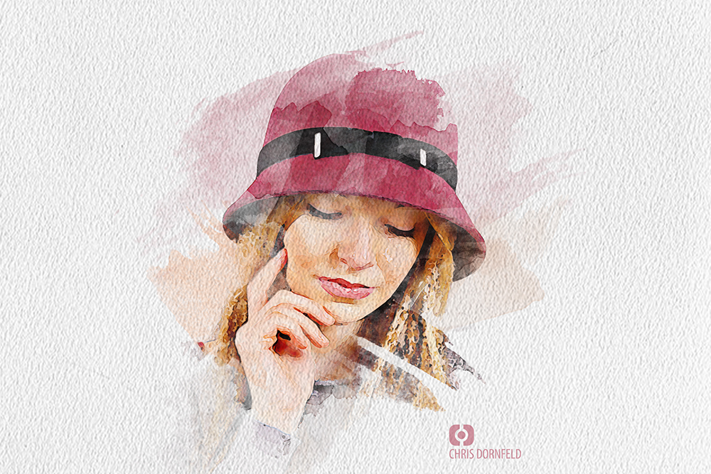 Aquarell Portrait psd