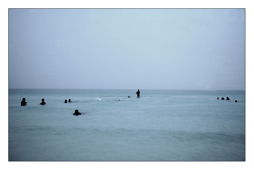 aquatische Landschaft mit Menschen