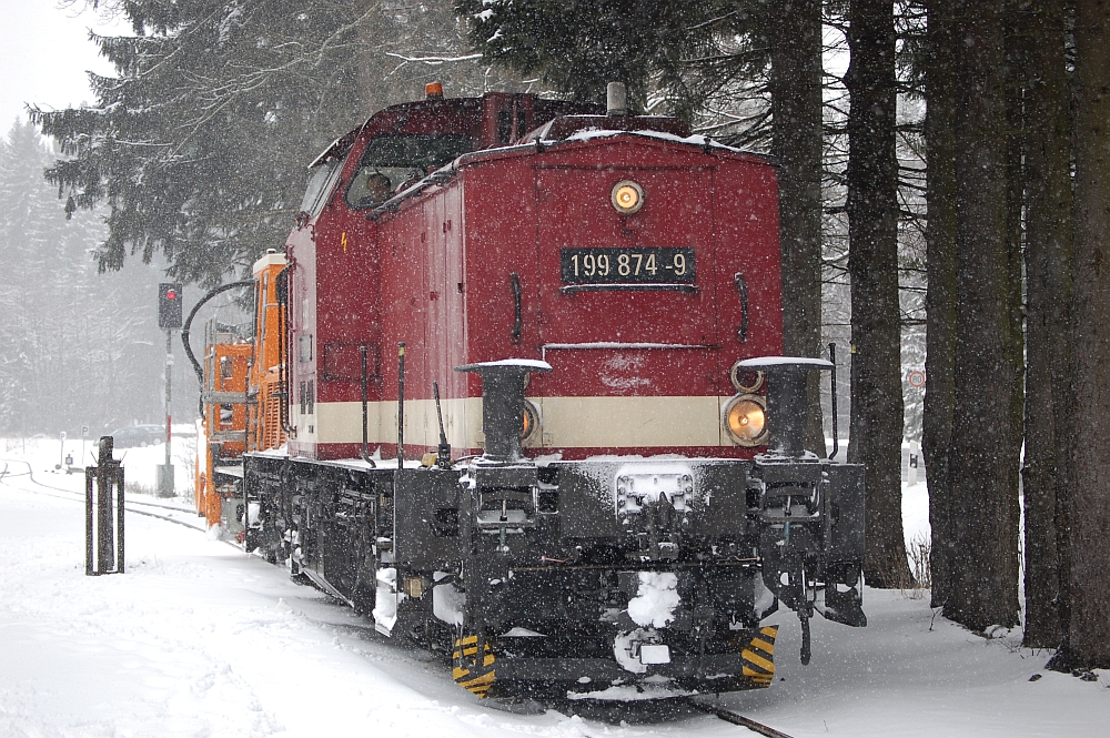 Arbeit für die Schneeschleuder