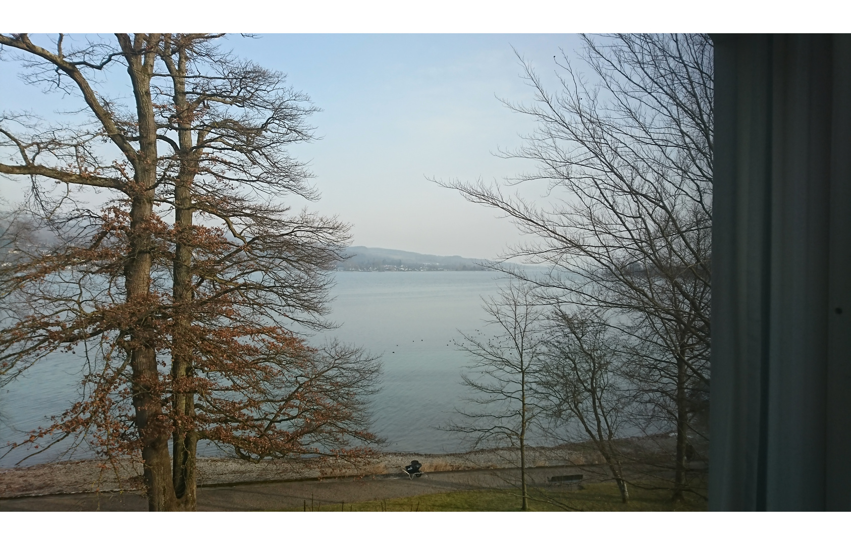 Arbeit im Park mit schöner Aussicht