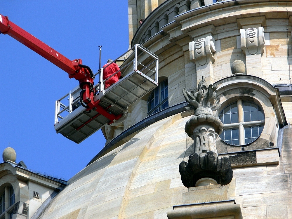 Arbeiten an der Frauenkirche