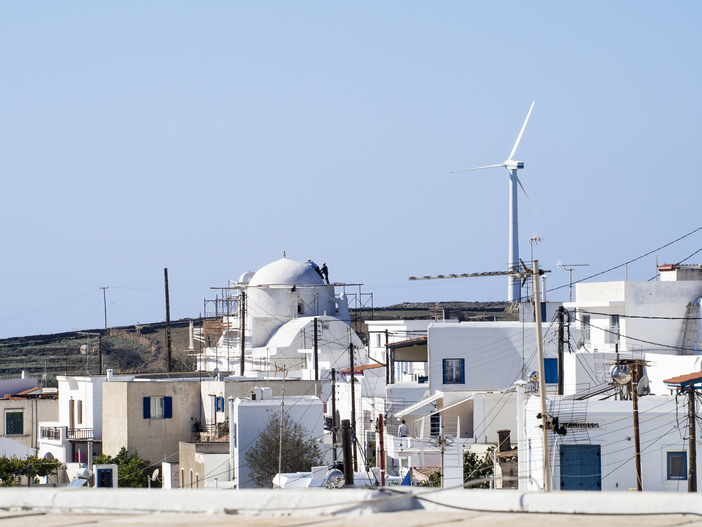 Arbeiten an der Kirche in Chora