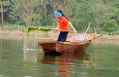 Arbeiterin am Yen Fluss