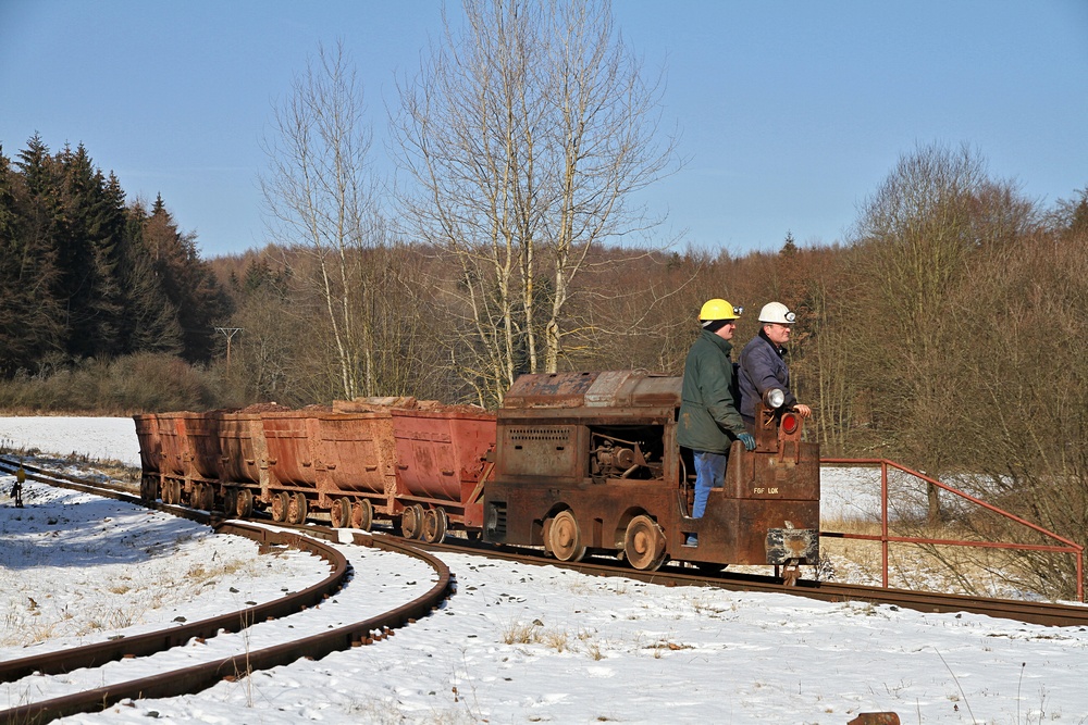 Arbeitseinsatz des Original-Fortuna-Grubenzuges am 11.02.2012