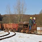 Arbeitseinsatz des Original-Fortuna-Grubenzuges am 11.02.2012