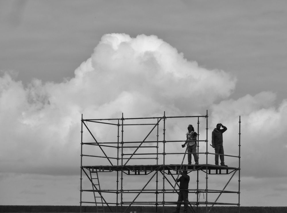 Arbeitsplatz in den Wolken